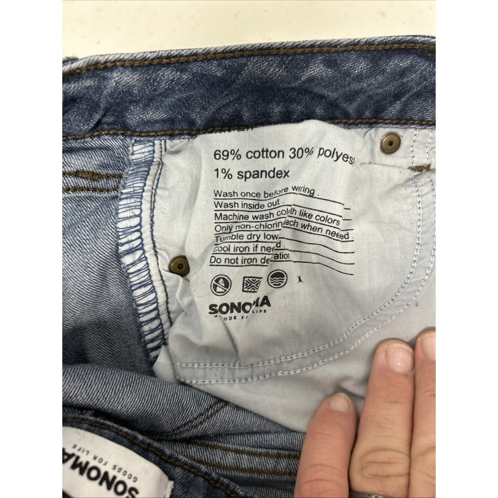 SONOMA Goods For Life‎ Jeans Womens Blue Size 4 Wash Mid Rise Straight Stretch - Picture 12 of 13